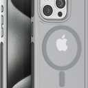 PULOKA for iPhone 15 Pro Max, Heavy Duty Shockproof Protection,Compatible with MagSafe Accessories,Drop Proof 15 Pro Max Cover(Gray)