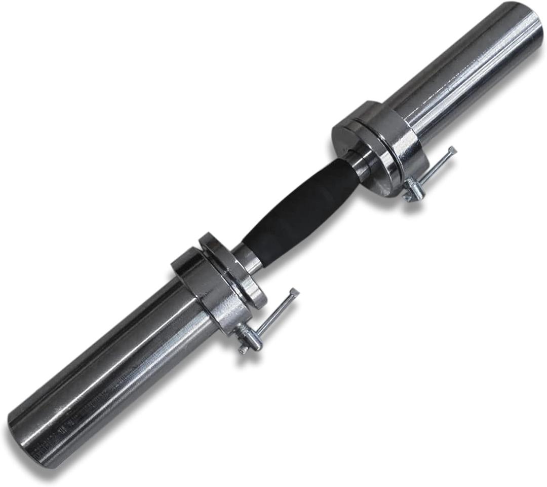 CAP Barbell Olympic Dumbbell Handles | Chrome w/Rubber Grips