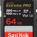 SanDisk 64GB Extreme PRO SDXC UHS-II Memory Card - C10, U3, V60, 6K, 4K UHD, SD Card - SDSDXEP-064G-GN4IN