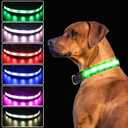 Light Dog Collar - USB Rechargeable Super Bright Luminous Dog Collar for Dogs and Cats, Adjustable Length, Waterproof Dog LED Collar (S, Black)