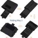 TACNEX Folding Dump Pouch for Duty/Battle/Range Belt Roll Up MOLLE Magazine Drop Pouch Drawstring Open Mag/Tool Recovery Waist Bag Utility Storage Pack for Hunting Shooting (Vertical Black)