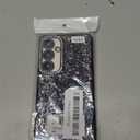 FABSPARK Case for Samsung Galaxy S24 FE, Glitter Crystal Diamond Rhinestone Sequin Shiny Bling Sparkly Glossy Luxury Electroplated, Aesthetic Cute Full Protection for Samsung Galaxy S24 FE, Black