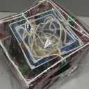 Set of 3 Lighted Gift Boxes Christmas Decorations, 60 LED Lighted Snowflake Christmas Tree Present Boxes, Christmas Home Gift Box Decorations