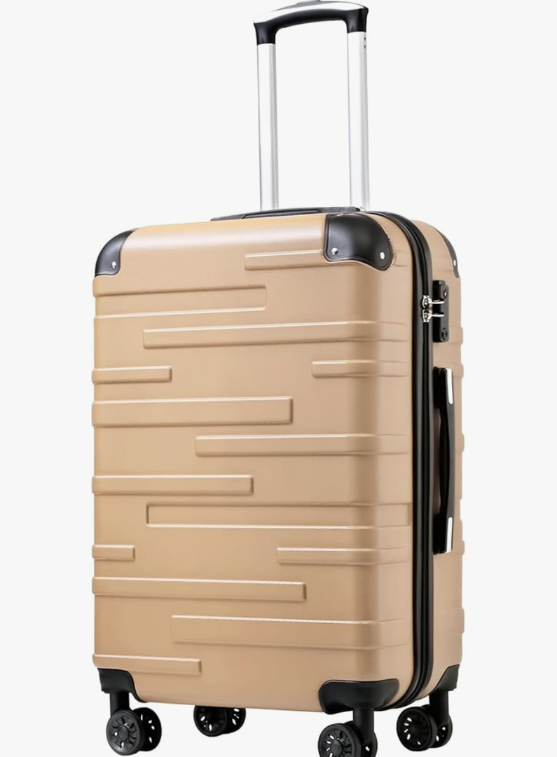 Coolife Luggage Suitcase Carry-on Hardside Travel Luggage TSA Lock Spinner Telescopic Handle