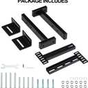 2 Pack Adjustable Headboard Brackets for Bed Base, Metal Headboard Brackets kit for Bed Frame, Black Footboard Extension Kit Compatible with Twin Full Queen King Bed