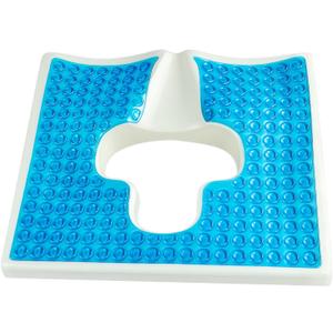 Anti Bed Sore Cushion Gel Memory Foam Seat Cushion Bed Sore Cushions for Butt T Shaped Opening Triangular Slope Design for Elderly, Bedridden, Disabled (Blue)