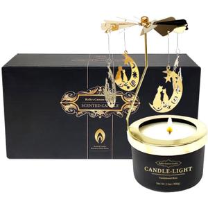 Kelly's Custom Candles, Cat Candle Birthday Gift for Mom,Girlfriend,Unique Easter Gifts for Sister, Wife and Mother in Law,Rotatable Aromatherapy Candles Gift for Women (Small (1-Pack))