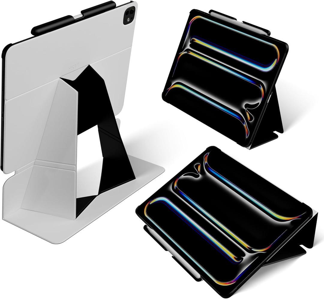 MOFT Folio Case for iPad Pro 13-inch (M4) 2024 - Silm Stand Protective Case with Detachable Pencil Holder, Multi-Angle Viewing, MOVAS Leather Cover, Auto Sleep/Wake, Misty Cove