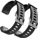 Wrist Bands Replacement for ID115Plus HR, Black Fitness Watch Wristbands Set for Very Fit Pro Activity Tracker Smart Watch Bands Straps