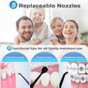 TOVENDOR Electric Water Dental Flosser Teeth Pick, Cordless Flossers Oral Irrigator IPX7 Waterproof 300ML Rechargeable Travel Water Teeth Cleaner with 5 Tips for Home Braces Care Gums Deep Cleaning