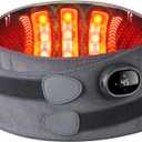 Cordless Heating Pad for Back Pain Relief, Heated Back Belt Abdomen Warmer Lumbar Support, Lumbar Massaager with Heat (Gray)