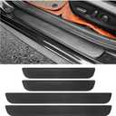 4PCS Car Door Sill Protector,Anti-Scratch Rubber Car Door Protector Edge Guards for Door Steps,Universal Waterproof Door Threshold Strips Exterior Accessories for Car Truck SUV (Black, Width 2.36")
