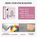 3Pcs Framed Pink Disco Canvas Wall Art, 16x24 In