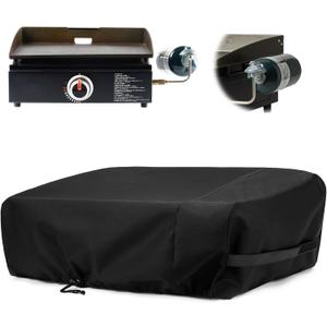 NOELIFE Grill Cover for Blackstone 17 inch Tabletop Griddle Without Hood, Griddle Accessories for Blackstone 17, Propane Fuel Cylinder Can Be Covered Completely, Waterproof and Windproof (Cover Only)