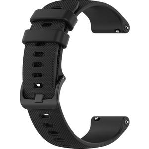 LOKEKE Compatible with Garmin Forerunner 255 Replacement Band, 22mm Replacement Silicone Wrist Watch Band Strap Compatible with Garmin Forerunner 255/Vivoactive 4(Silicone Black)