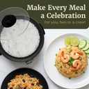 Elite Gourmet Electric Rice Cooker with Steam Tray and Non-Stick Inner Pot Makes Soups, Stews, Grains, Cereals, Keep Warm Feature, 6 Cups Cooked (3 Cups Uncooked), Black