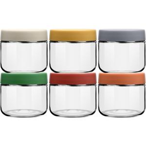 EONJOE 10 oz Glass Jars with Lids Meal Prep Portion Control Containers Pudding Yogurt Overnight Oats Salad Snack Cereal Candy Food Storage Cups Bowls Airtight