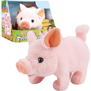Liberty Imports My Pet Pig, Electronic Plush Piggy Toy Piglet that Walks, Wags Tail, Wiggles Nose, and Makes Oink Sounds for Kids, Boys, Girls