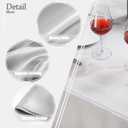 B-COOL Silver Satin Tablecloth Birthday 2 Pack Party Rectangle Table Overlays for Holiday Wedding Baby Shower Ceremony 90x132inch
