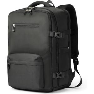 SHRRADOO Travel Laptops Backpack for Women Men, Casual Work Bag 17inch Backpack Airline Approved Backpack for Hiking Business (Black)