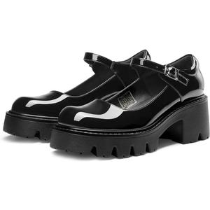 DREAM PAIRS Women's Mary Janes Shoes Platform Dress Low Heel Chunky Pumps Round Toe Ankle Strap Pumps Shoes Oxfords 8.5