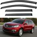 Window Visors Rain Guards Shield for 2009-2017 Chevy Traverse, Out-Channel Window Vent Wind Deflectors Visors Shades for 09-17 Traverse