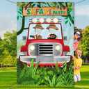 Blulu Jungle Safari Photo Prop, Large Fabric Safari Backdrop Adventure Photo Background, Funny Jungle Game Supplies Birthday Party Decor, 59 x 39.4
