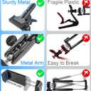 Guitar Phone Holder, [Strong Metal Clip] Guitar Phone Mount for Electric Guitar, Ukulele, Bass, Mandolin, Banjo, Sitar, Compatible with iPhone 16 Pro Max, Galaxy and All 4-7" Smartphone