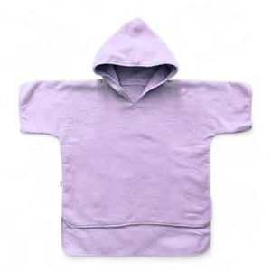 Odaaa Hooded Poncho Towel for Toddler Boy & Girl - 100% Soft Organic Cotton, Absorbent, Breathable, Lightweight. Ideal for Bath, Pool, Beach Size 2-3T (Soft Lilac, 2-3T)
