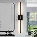 30 Inch Bathroom Vanity Light with Remote - Dimmable, Black Gold Vanity Light Fixtures Over Mirror, Adjustable Warm to White (2700K-6000K), 10%-100% Brightness - Perfect Modern Sconce for Bathroom