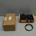 Azocek 350W Power Inverter Pure Sine Wave Compatible with Dewalt 20V Battery (No Battery), 7A Fast Charger, Portable Power Station with 2 AC Outlets, 2 Type-C (140W/65W), 2 QC USB Ports, 600LM LED (Yellow)