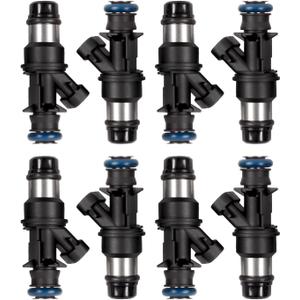 Fuel Injector FJ315 Compatible with 2002-2005 Silverado 1500 2500 3500,2001-2003 Sierra 1500 2500 3500 4.8L 5.3L 6.0L,Replace 25317628, 17113698, 17113553, FJ10062 8pcs 2 Holes