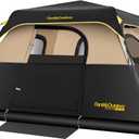 FanttikOutdoor Camping Tent 6 Person Instant Cabin Tent Setup in 60 Seconds with Rainfly & Windproof Portable with Carry Bag for Family Camping & Hiking, 10' x 9' x 66''