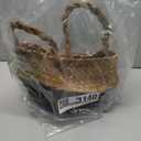 Woven Seagrass Belly Basket for Storage, Laundry, Picnic, Plant Pot Cover, and Grocery and toy storage (Small, Black)