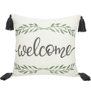 Creative Products Welcome 18x18 Spun Poly Pillow, Set of 1