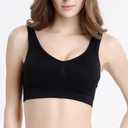Women's Comfort Workout Sports Bra Low-Impact Activity Sleep Bras, Large