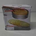 KEILEOHO Layer Cake Slicer Set of 2, Stainless Steel Adjustable 7 Layered Bread Cutter Ring with Respective Diameter of 6-8 Inch and 9-12 Inch, Cake Ring Molds for Baking, Cutting and Slicing Cakes