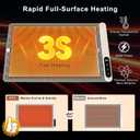 FYY Warming Mat for Food - Rapid and Full Surface Heating, 6 Temp Settings, 6H Timer, Rollable Portable Food Warming Mat, Ideal for Gatherings, Parties, Keep Meal Warm (X Large Size, Gray)