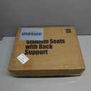 Stadium Seats for Bleachers with Back Support, Bleacher Chairs with Backs and Cushion Wide, Portable Folding Seats with Magnetic Bottom Strips, Includes Shoulder Strap - Black (1 Pack)