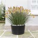 Ttranewsoo Artificial Grass, Fake Grass, Artificial Shrubs, Wheatgrass Cattails Fake Grass Decorations, Artificial Plants, Ornamental Grass, Outdoor Fake Grass, Green Leafy Decorations (12PCS)