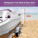 Sebnux Boat Trailer Guide Boat Trailer Guide Pole (White 48 Inches)