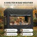 Outdoor Swing Cover,Patio Swing Chair Covers,Garden Hammock Glider Chair Cover,Can be Used Without Disassembly,Black (68x45x61)