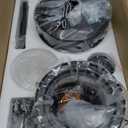 52" Outdoor Ceiling Fans with Lights and Remote Control,IP65 Wet Rated Waterproof Ceiling Fan with 6-Speed DC Motor, Farmhouse Gazebo Fan for Porch Patios PavilionBlack