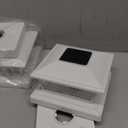 VOLISUN Solar Post Cap Lights Outdoor 6Pack, White Fence Cap Lights Solar Powered Fits 4x4 6x6 Wooden/4x4 5x5 Vinyl Post, Firefly filaments Lighting for Garden/Patio/Porch,with Warm White