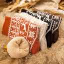 Women's Wool Socks  Warm Thermal Winter Knit, Cozy Fuzzy Thick Soft Cabin Boot Style, Cute Colorful Cold Weather