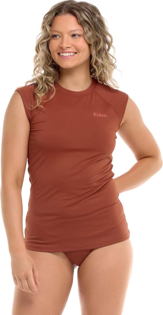 Women's Raglan Cap Cozy Honey Short Sleeve Rashguard 50+ Uv Protection Skin Guard (Medium, Mocha)