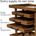 MEEDEN Extra Large Art Supplies Storage Cart: 5-Tier Utility Rolling Cart