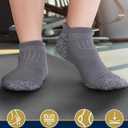 Pembrook Ankle Compression Socks for Women & Men - 4 Pairs | Sports Running Compression Socks | Athletic Ankle Support Socks, Large