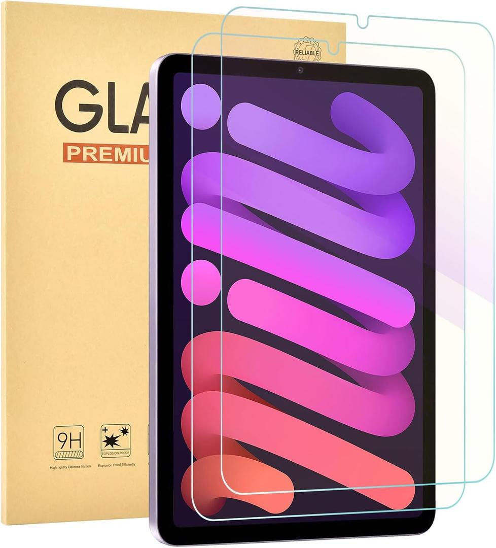 2 Pack Anti Blue Light Screen Protector for iPad Mini 7 Generation A17 Pro [2024],iPad Mini 6 Generation [8.3 Inch2021],9H Hardness Tempered Glass Film,Anti-uv,Eye Protection,Anti-Scratch