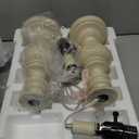 BOBOMOMO Tradition 20.5" Rustic Table Lamp Set of 2 for Living Room Farmhouse Bedside Desk Lamps Bedroom Nightstand Vintage Lamps Linen WashedSuitable for Decorating Small Areas (Antique White)